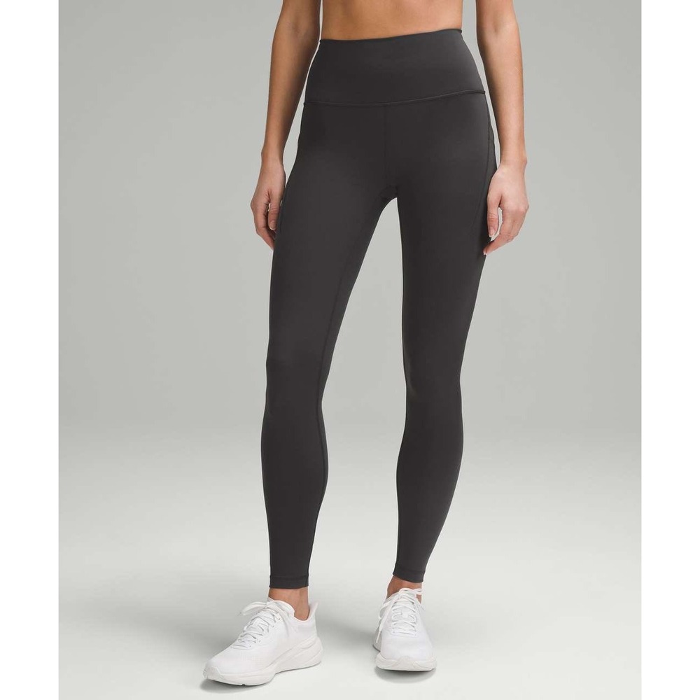 Lululemon Wunder Train High-Rise Tight with‎ Pockets 28 Size 12 Graphite Grey